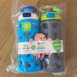 Ello Dash Kids Water Bottle, 16oz. (Canoe Blue/Grey 2pk)